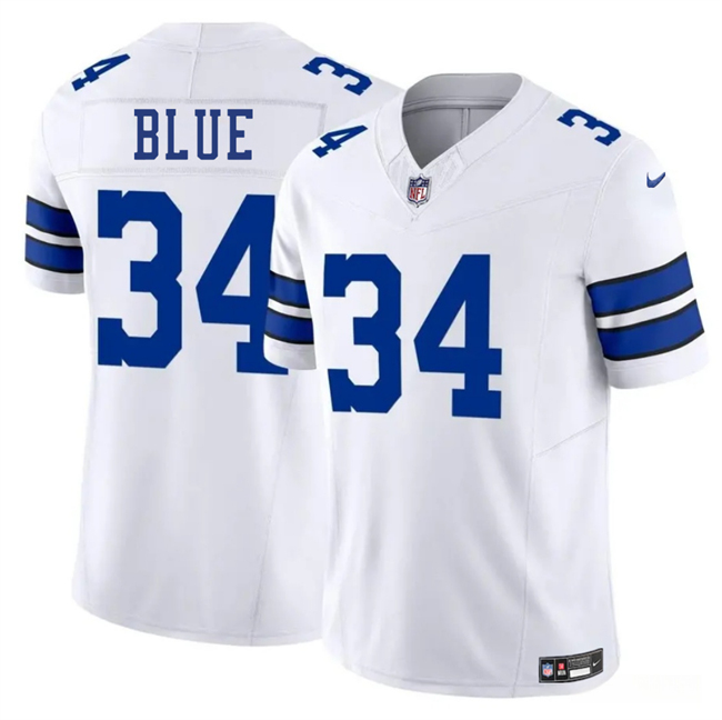 Youth Dallas Cowboys #34 Jaydon Blue White 2025 Draft F.U.S.E Vapor Untouchable Limited Stitched Football Jersey